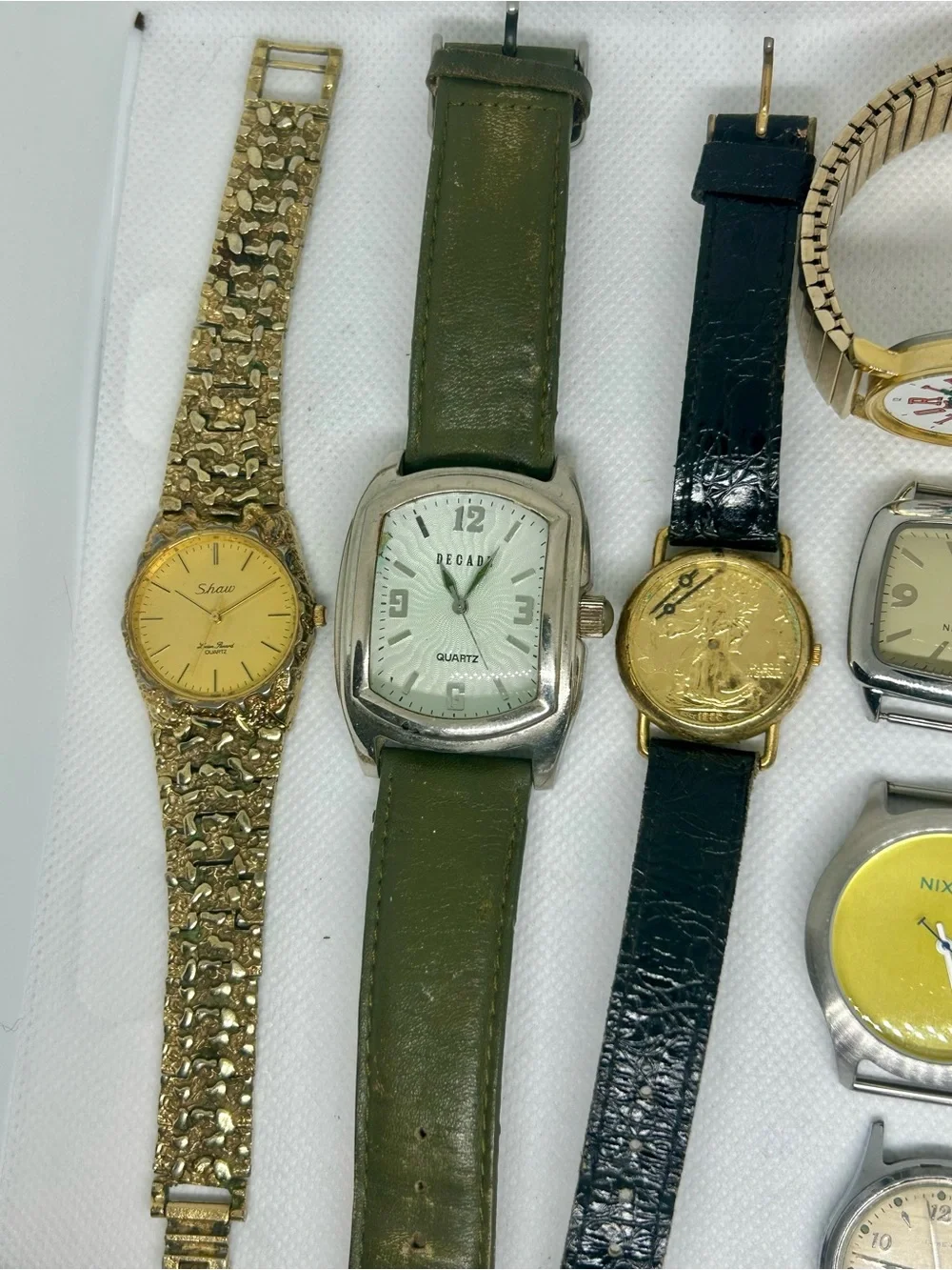 Vintage Watch Lot Nixon Guess Timex Florida Gators Coin Watch Parts Repair AS-IS